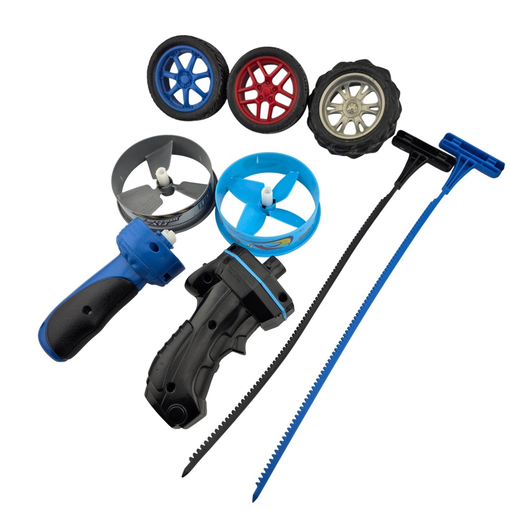 Jakks Pacific Fly Wheels Launcher 9pc Set Racing Ripcord Toy Replacement Parts